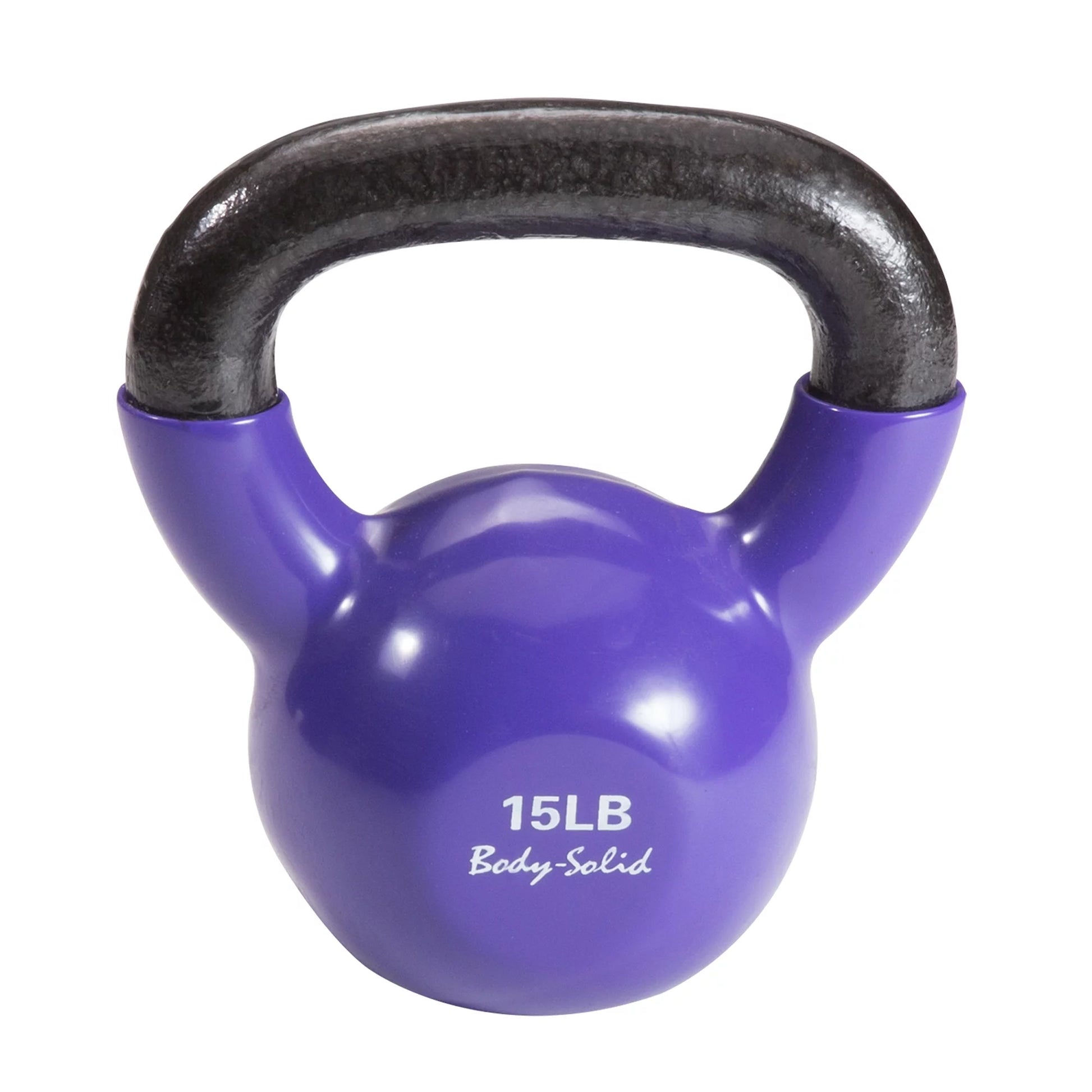 Body-Solid KBVS105 Vinyl Kettlebell Set (5-30 lbs) – Durable Cast Iron with Color-Coded Handles for Strength and Endurance Training