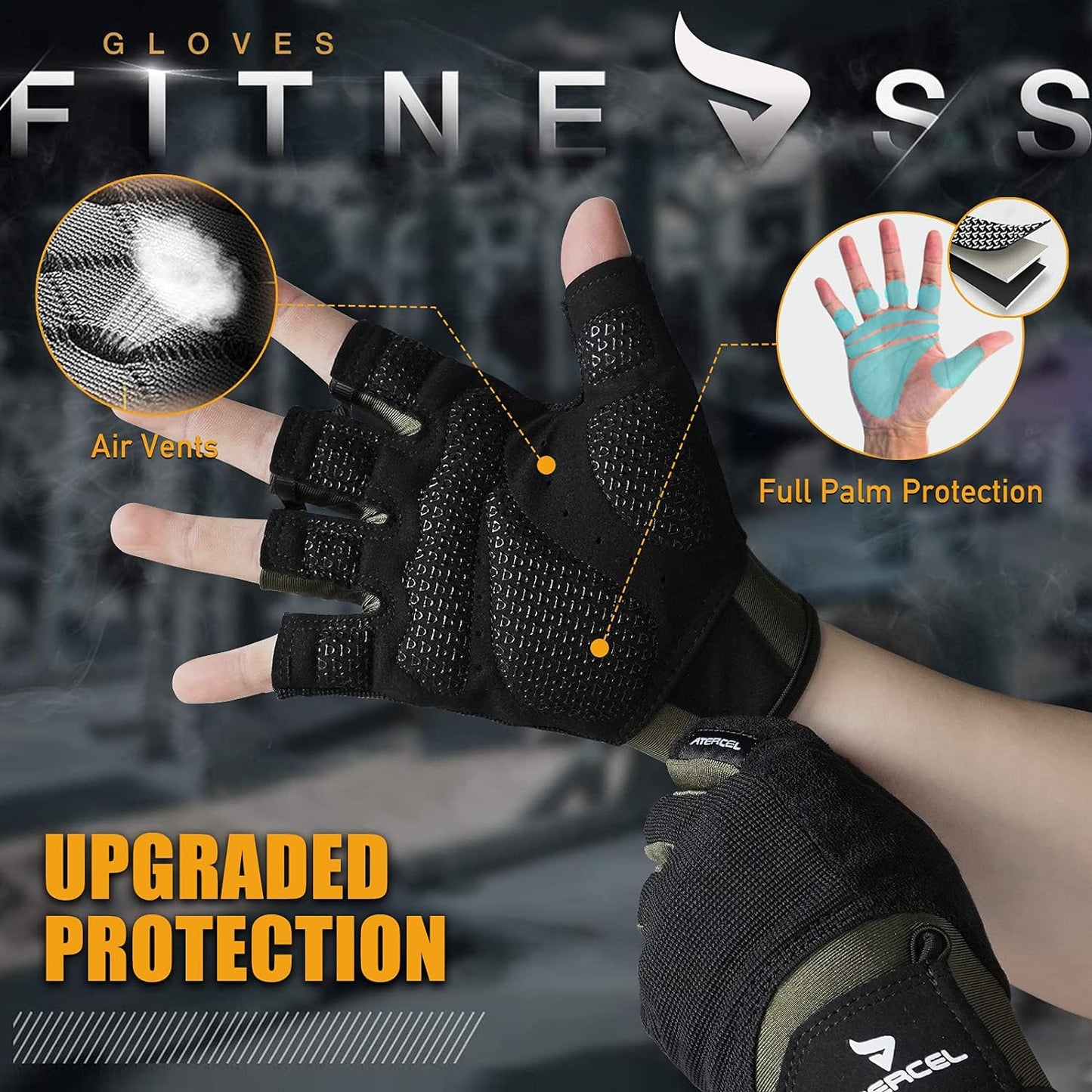 Breathable Workout Gloves for Men and Women – Snug Fit Exercise Gloves for Weightlifting, Gym Training & Cycling