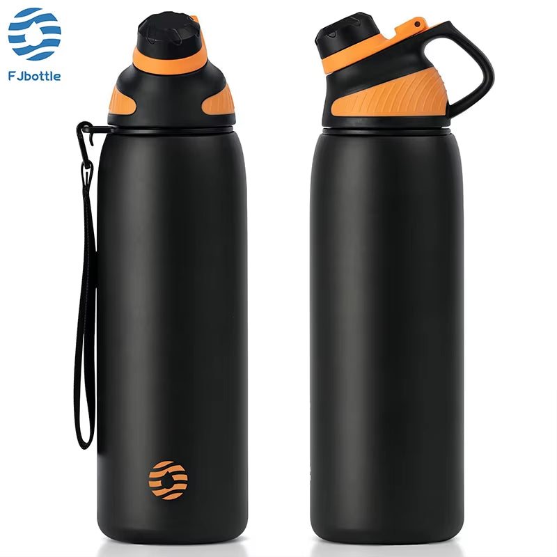 Thermos with Magnetic Lid – Stainless Steel Insulated Water Bottle (1000ml) for Outdoor Sports and Cold Drinks